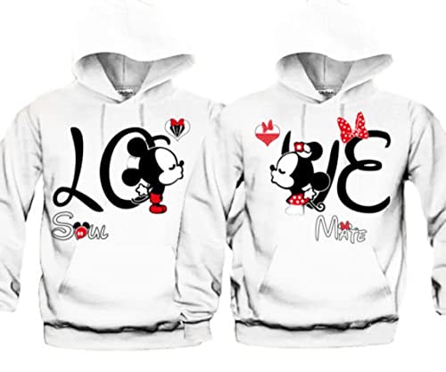Soul Mate Mouse Sweatshirt Hoodie- Pullover Couples Matching Valentine's Love Hood wild trip for best memeories halloween christmas2
