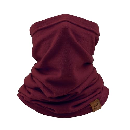 Image of ACUSHLA 100% Merino Wool Neck Gaiter Men Women Winter Ski Face Mask Scarf