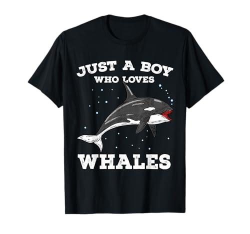 Just A Boy Who Loves Whales Funny Whale Gift for Boys T-Shirt