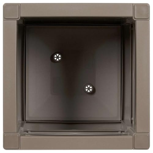Jardinière extérieure facile à assembler et résistante aux UV marron clair - 6