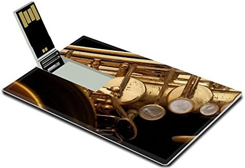 Liili 4GB USB Flash Drive 2.0 Memory Stick Credit Card Size Close up of a well tenor saxophone Photo 7349696 Simple Snap Carrying