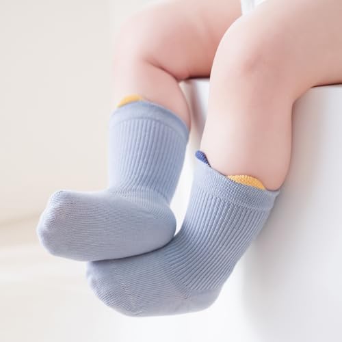 4 Pairs Baby Girl Boy Toddler Socks with Cute Ears Infant Newborn Calf Crew Sock Kids Ankle Socks4