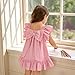 Sinhoon Toddler Girl Dress Flutter Sleeve Kids Hem Wrinkle-Resistant Back Bow Dress | Summer Fashion Dresses