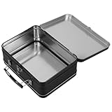 Utilisations multiples : cette boîte rectangulaire vide en fer-blanc convient à de nombreux usages, comme boîte de rangement pour les en-cas et le thé, boîte à dragées pour un mariage, bac de rangement en fer-blanc ou boîte de rangement de bureau