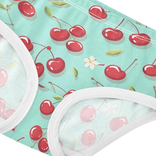 Wusikd Cherry Cute Girls' Underwear Cotton Girls Briefs Soft Toddler Underwear 2T4