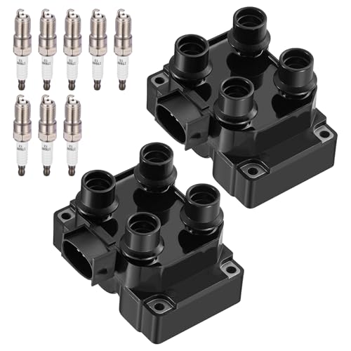 Image of BDFHYK 2 Ignition Coil Pack DG530 and 8 Iridium Spark Plug SP432 Compatible with Ford E150 F150 F250 Explorer Mustang, Compatible with Lincoln Mark VIII Town Car,Cougar Coil for C924 DG449 EE03A