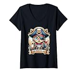 Photo Gallery donna pirate cute cat kitten eye patch caraibi maglietta con collo a v Photo Gallery donna pirate cute cat kitten eye patch caraibi maglietta con collo a v