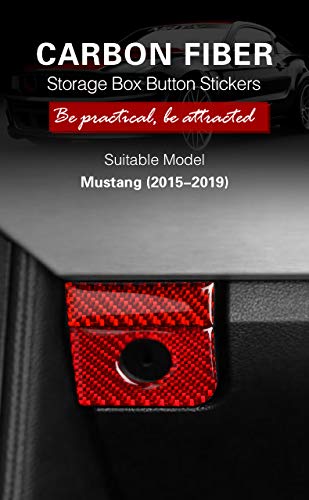 GZXinWei Interior Carbon Fiber Car Storage Box Panel Trim Sticker Styling,Red