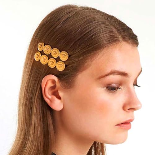 Yalice Gold Coin Bobby Pins Barrettes Bride Hair Clips Fashion Wedding Hair Accessories for Women 2Pcs