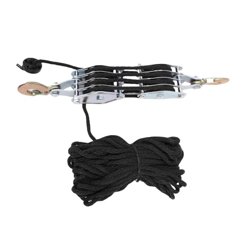 Seilrolle aus Zinklegierung mit 270° Haken - Seilblock & Lagerequint zum Heben schwerer Lasten ideal für Takelage C und Worhop Einsatz
