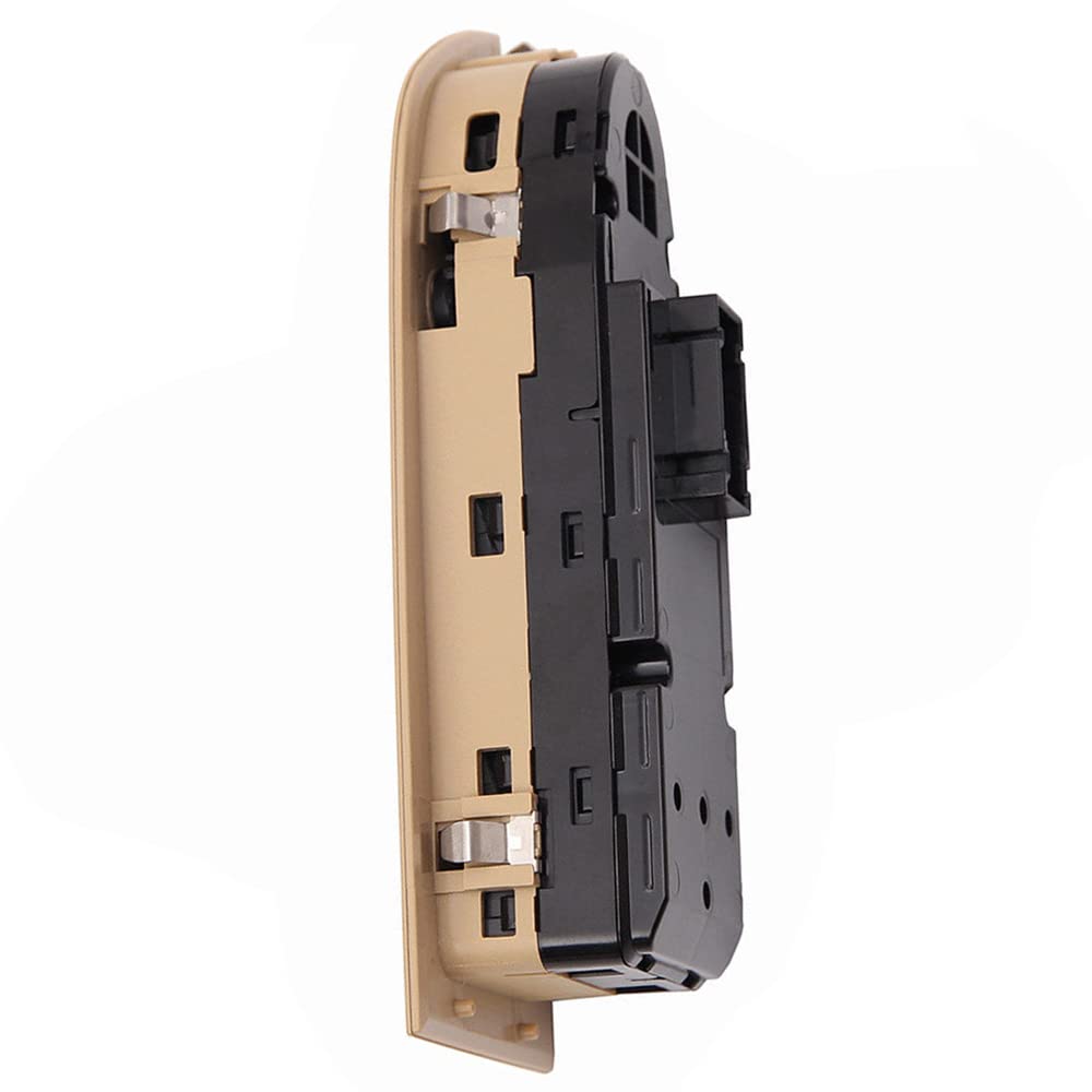 Botón de interruptor maestro de ventana eléctrica Kacepar, botón de ventana eléctrica, botón maestro de control de ventana beige compatible con BMW E90 E91, 61319217331