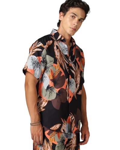 Image of GRECIILOOKS Co Ord Set for Men | Trendy Night Dress for Boys | Shirt and Shorts Combo for Lounge | Stylish Summer and Travel Outfit | Men's Matching Two-Piece for Vacation