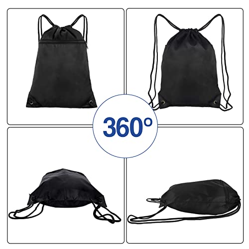 Figarge Leichter Rucksack mit Kordelzug,Große Kapazität Turnbeutel Sportbeutel Nylon Gym Bag mit Aussentasche Verstellbar Turnbeutel Sportbeutel für Herren Damen Kinder für Sport Reisen