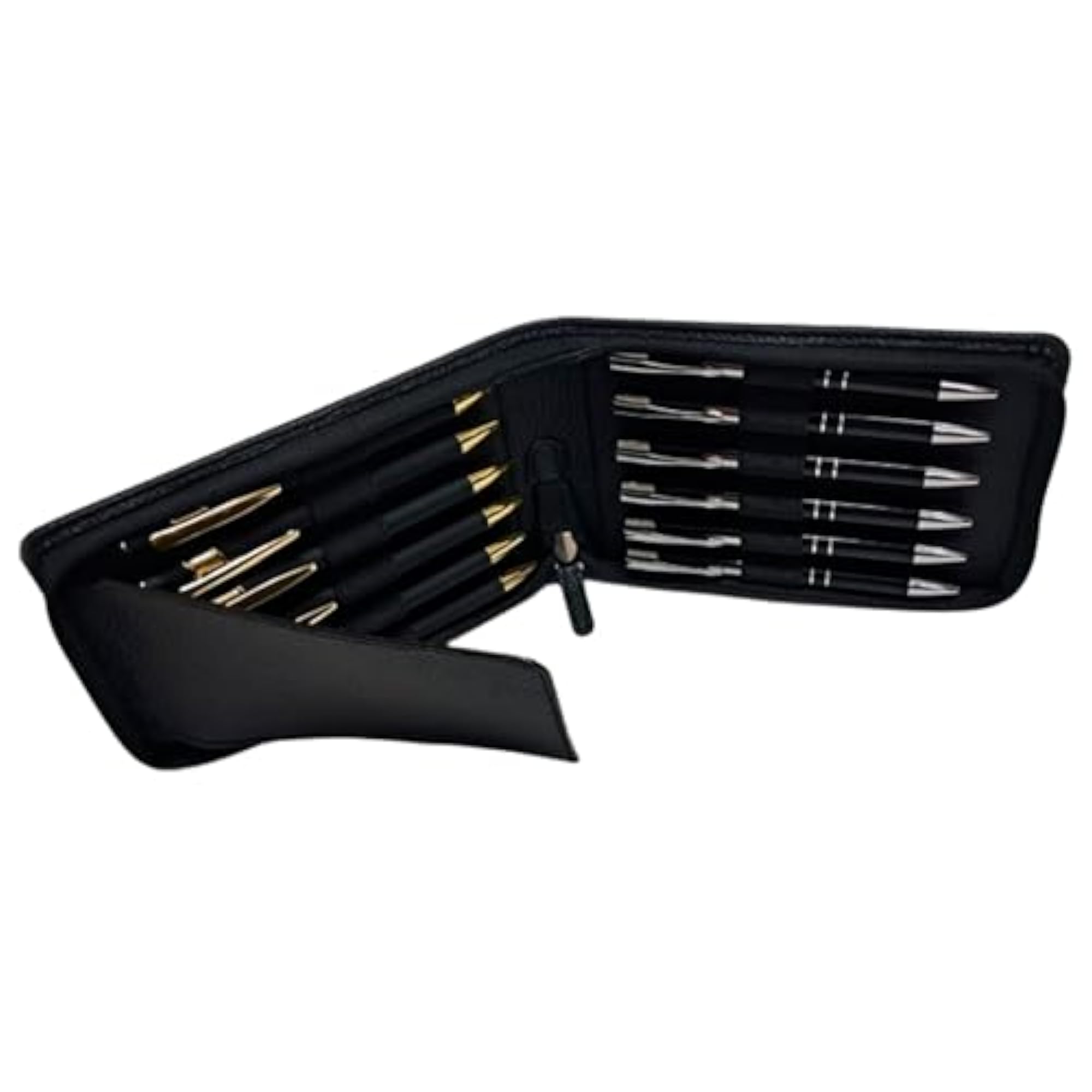 Collection Pen Storage Case, Faux Leather Pouch with 12 Slots