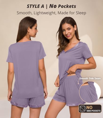Image of WiWi Viscose from Bamboo Pajamas Set for Women Super Soft Short Sleeve Cooling Summer Plus Size Pjs Sets Sleepwear S-4X