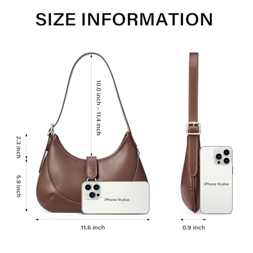 Image of CLUCI Shoulder Bag for Women, Soft Vegan Leather Small Purses with Adjustable Strap, Stylish Hobo Handbags