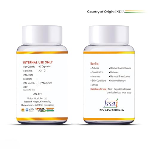 Image of Safed Musli - 60 Tablets | Ayurvedic Herbal Supplement for Muscle Strength