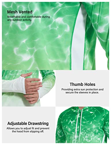 Men's UPF 50+ Sun Protection Hoodie Shirts - Outdoor Fishing Long Sleeve Thumbholes T-Shirt Lightweight3
