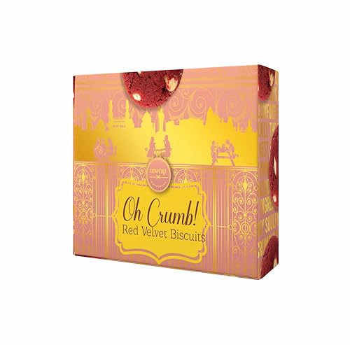 Image of Unwrap Happiness Oh Crumb Red Velvet Cookies | Cookies Biscuits Made With Milk Chocolate & Butter | Clean Ingredients | Packaged | Gift For Special Occasions | 350 Grams