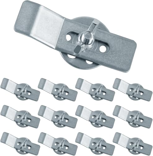 Undermount Sink Clips, 12PCS Undermount Sink Brackets, Sink Mounting Kit Bracket, Installation Repair Hardware Clips Fastener Support for Kitchen or Bathroom Sinks (Silver)