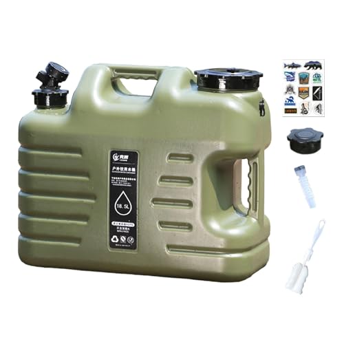Aymzbd Water Container, Water Storage Jug with Spigot Large Water Bucket Water Carrier for Driving, Fishing, BBQ, Washing Hand, 40x20x30cm 18L