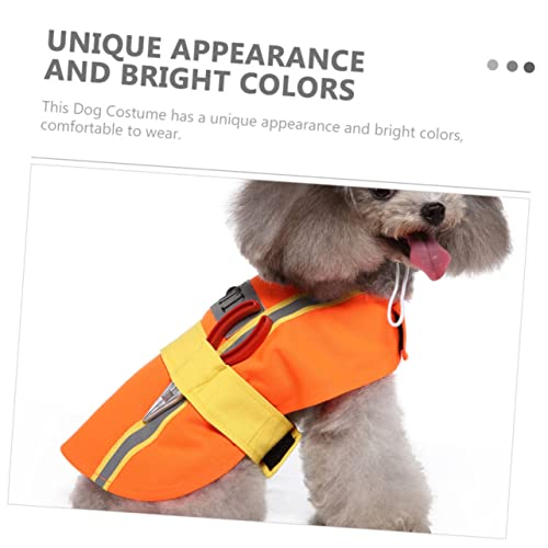 Disfraz para perro Abaodam talla M color naranja miniatura 3