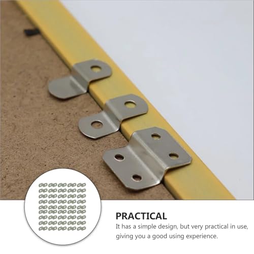 Image of Picture Frame Backing Clips 1200Pcs Corner Code Picture Frame Backing Tabs Mirror Furniture Connector Photo Fasteners Hardware Holder Clips for Hanging Pictures