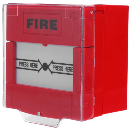 SEWACC Botón de Alarma contra Incendios Rojo de Doble Acción Reiniciable Manualmente Interruptor de Emergencia para Sistema de Seguridad Doméstico Botón de Llamada para Personas