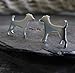 Jack Russell Terrier Dog Stud Earrings Polished Sterling Silver Handmade in USA