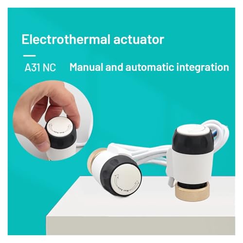 Actionneur électrique NC 230V pour vanne de chauffage au sol et thermostat - 10ps