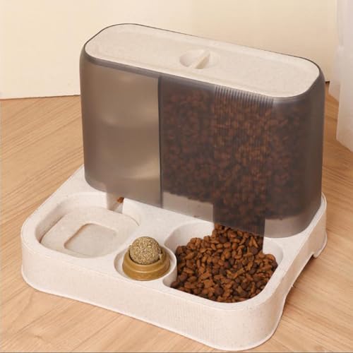 Bol d'eau chat double mangeoire blanche pour décoration et chatons