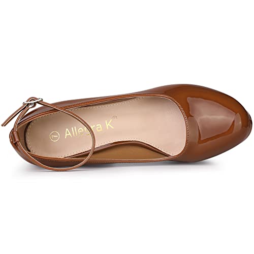 Allegra K Women's Platform Ankle Strap Chunky Heel Mary Janes Pumps4