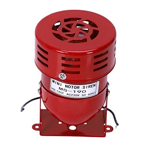 RETYLY AC 220V Rojo Metal Motor Impulsado Ataque Aereo de Sirena Cuerno de Alarma