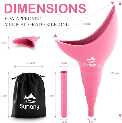 image for Sunany Female Urination Device, Reusable Female Urinal Silicone Women 