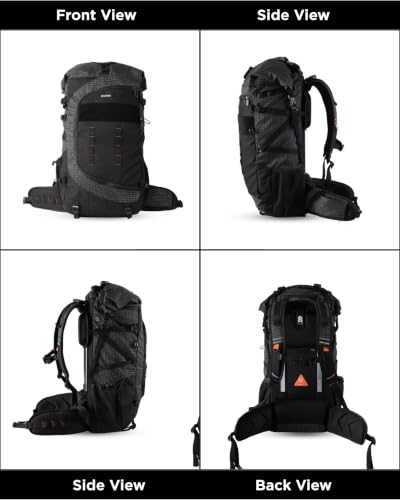 Image of CarryPro NOMAD 65L+ Travel Backpack Large Capacity Hiking & Travel Rucksack Durable Water Resistant Multi Compartment Trekking Bag with Padded Shoulder & Back Support