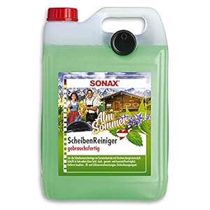 SONAX Ruitenreiniger gebruiksklaar AlmSommer (5 liter) trendy reiniger met unieke geur van bergkruiden, voor de ruitensproeierinstallatie in de zomer | art.nr. 03225000