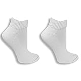 Dr. Scholl's Women's Diabetic and Circulatory Ankle 2 Pack Sock, White, 8-12