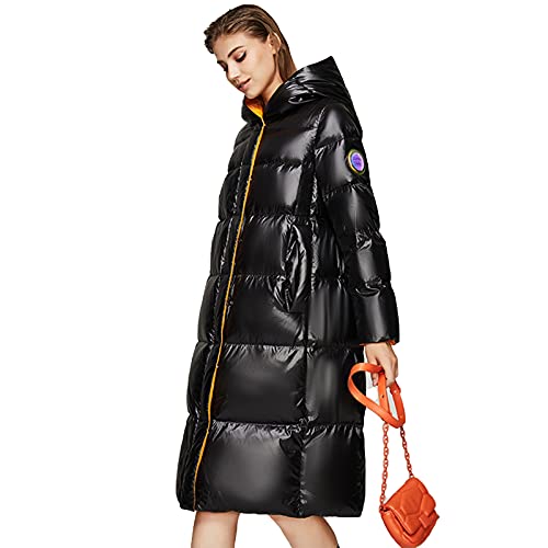 Veste en duvet épaissie pour femme manteau brillant imperméable