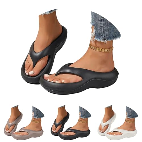 Pillow Flip Flops for Women 2025 Cloud Slippers Arch Support Sandals Plantar Fasciitis Orthopedic Non Slip Slides