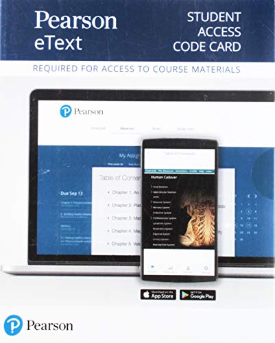  Pearson Etext Principles of Human Physiology Access Card
