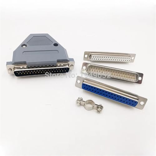 Conector D-Sub 37 pines DB37 dorado con dos filas de orificios paralelos 3