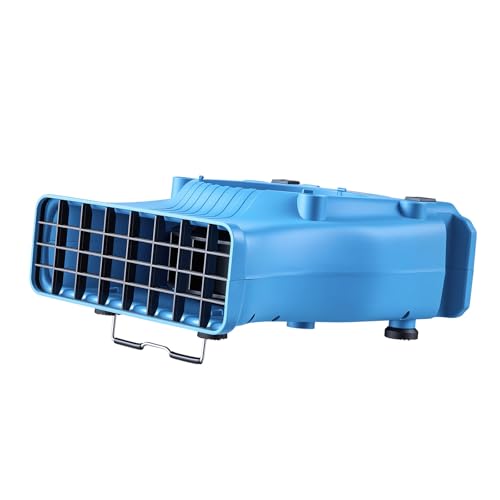 Image of VEVOR Blower Fan, Low Profile Air Mover Carpet Dryer, 1000 CFM, 2 Speeds, Multi-Angle Airflow, Lightweight Portable for Crawlspaces, Attics, Basements, Bathrooms, Water Damage Restoration, Blue