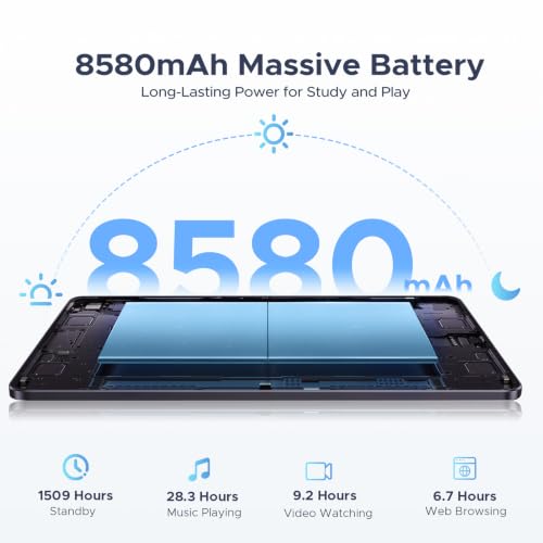 Image of U11 Android 16 Tablets, 11 Inch Tablet with Gemini AI | 16GB+128GB /2TB, 8580mAh, Unisoc T7200, 5G WiFi Android Tablets | Widevine L1 | BT 5.0 | 13MP+6MP | GPS | OTG