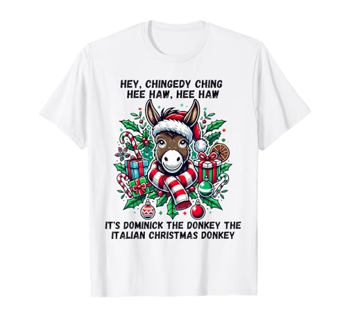 Cute Christmas Italian Christmas Donkey Dominick The Donkey T-Shirt