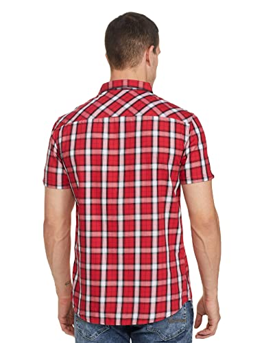 Image of Spykar Men's Checked Slim Fit Shirt