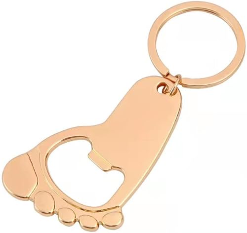 Llavero abrebotellas, mini colgante de pie, abrebotellas de cerveza de soda, llavero para abrebotellas de bebidas, soporte para llaves para mujeres