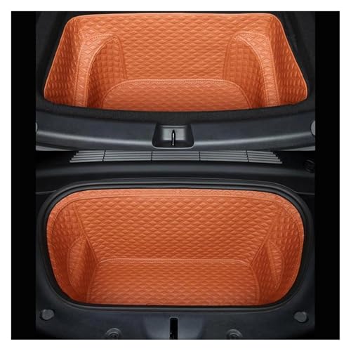Tapis protection complet coffre Tesla Modèle Y 3 Highland orange étanche arrière