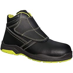 Botas De Seguridad Safety Lion Safety VEGAS/44 Bota S3 soldador piel natural, libre de metal, Negro Verde, 44 EU
