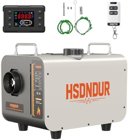 HSDNDUR Diesel Heater 12V/24V/110V, 8KW Diesel Heater with Remote Control, LCD Switch, Built-in Inverter Parking Heater for Camper, RV, Travel Trailer, Home, Boat, Tent