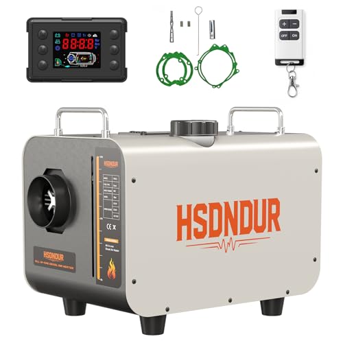 HSDNDUR Diesel Heater 12V/24V/110V, 8KW Diesel Heater with Remote Control, LCD Switch, Built-in Inverter Parking Heater for Camper, RV, Travel Trailer, Home, Boat, Tent